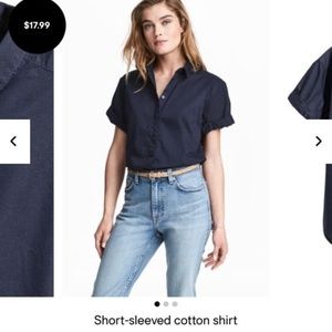 Short sleeved cotton shirt